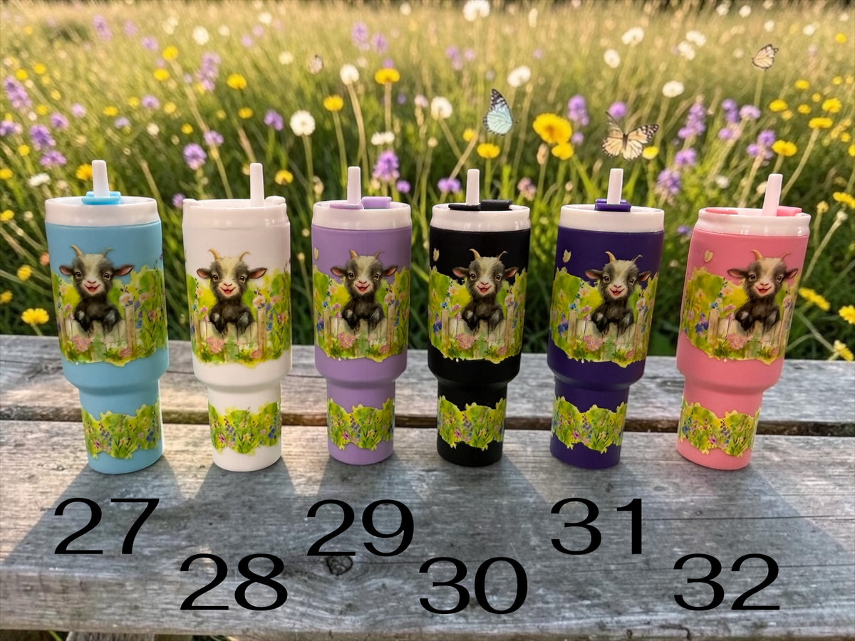 Mini Tumbler Goat Keychains