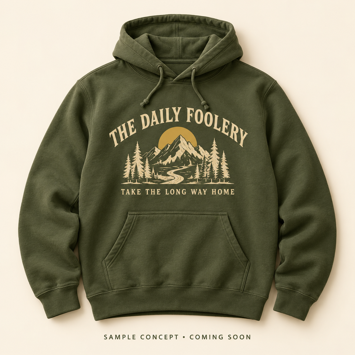 Long Way Home Hoodie — sample concept, coming soon